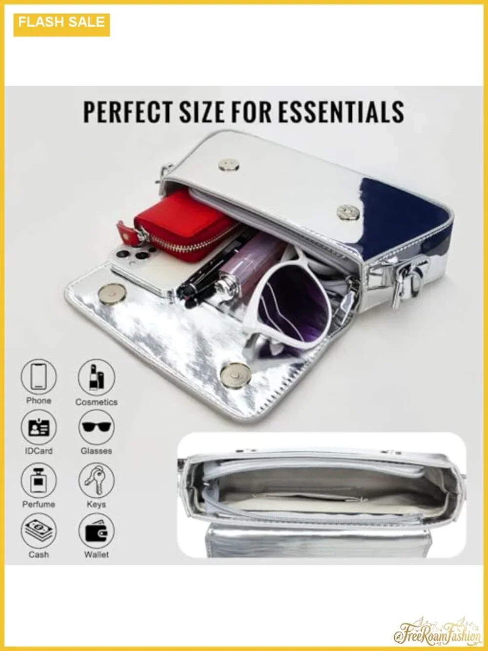 Women's Silver Metallic Hobo Purse Sequined Evening Shoulder Bag Party